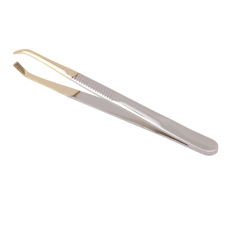 1PCS Make Up Tools Eyebrow Tweezer Stainless Steel Slant Tip Eyes Tweezer Clip For Face Hair Removal