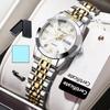 Luxe Dames Polshorloge Lichtgevend Waterdicht Datum Week Vrouw Dressuur Horloges Roestvrij Staal Horloge Kwarts Klok+Doos