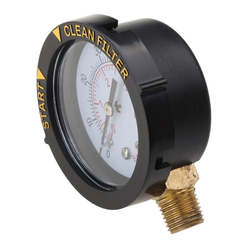2" Start & Clean Filter Pressure Gauge Swimming Pool Filter Pressure Gauge Spa Aquarium Water Pressure Gauge 1/4" NPT