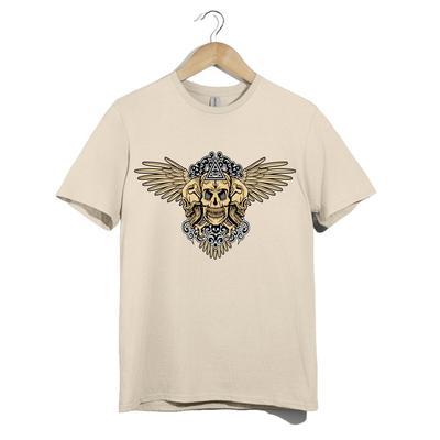 Gothic Tattoo Tshirt Unisex Winged Skull Pyramid Eye Punk Rock Festival Gift Tee