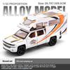 1/32 Chevrolet Off-road Camper Model Metal Die Cast Children's Toy Car Simulation Sound and Light Pull Back Boy Holiday Gift