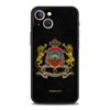 Morocco Flag Passport Luxury Phone Case For iPhone 11 12 13 14 15 Pro Max Mini X XR XS 7 8 Plus SE Silicone Cover Black Funda