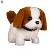 Kids Electric Plush Dog Toy Walking Barking Tail Wagging Interactive Puppy Plushie Toy Toddlers Boys Girls Educational Simulation Animal Toy
