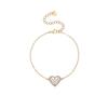 Niche Designer Look Jewelry 18K Gold Plated Tree of Life Heart Sunflower Zircon Stainless Steel Charm Bracelet