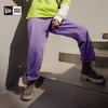 New Era Solid Color Abstract Pattern Printed Straight Leg Casual Pants Unisex Bottoms Purple 13354097