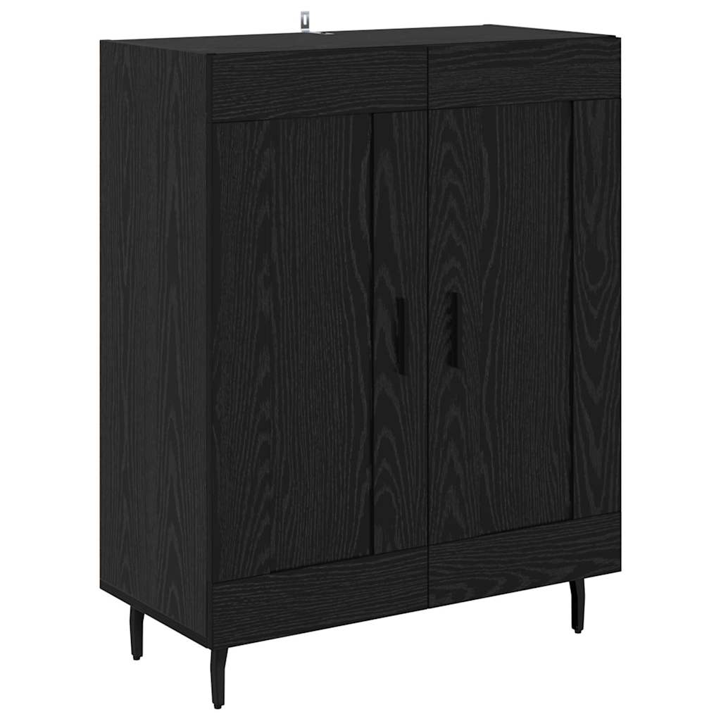 Highboard in Black Oak Look 69.5 x 34 x 180 cm