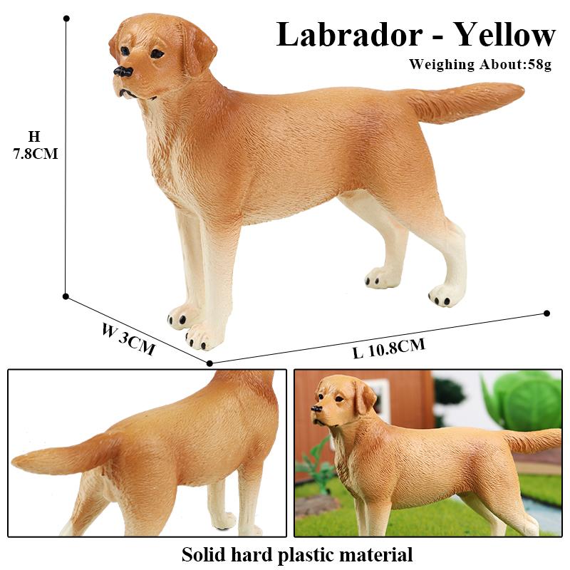 Oenux New Farm Dogs Pet Figurines Rottweiler Collie Huskie Bulldog Schnauzer Model Action Figures Cute Home Decoration Kids Toy