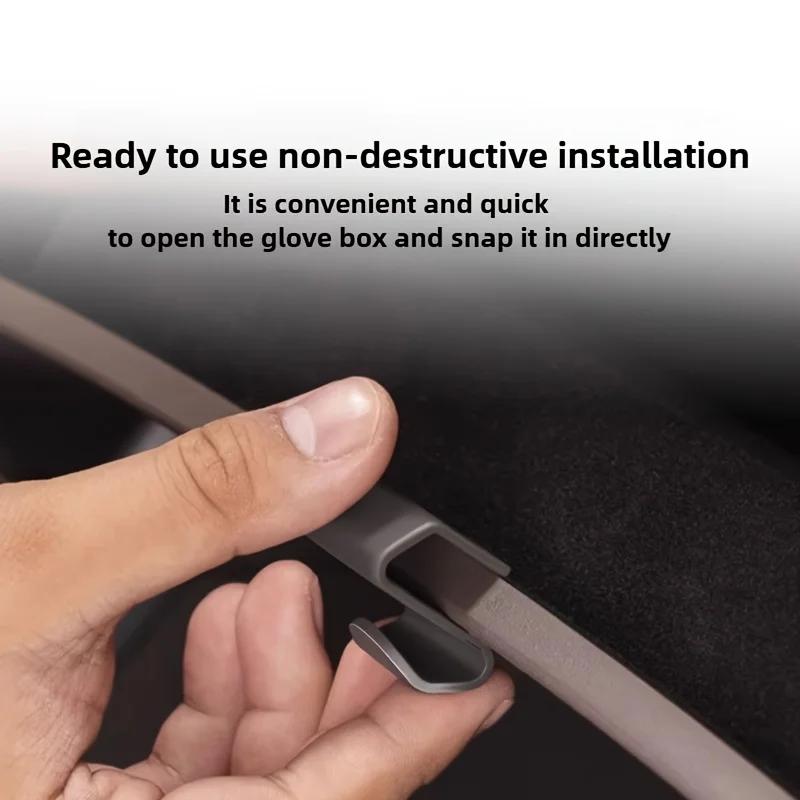 Durable Plastic Car Storage Hook, Streamlined Wall-Mounted Organizer for Car Glove Box & Interior Accessories