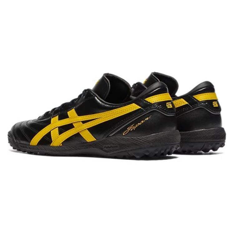 Asics C3 FF Kulatá špička Šněrovací TF (Gumové špunty) Kopačky Pánské Kopačky Černá Žlutá 1113A032-003