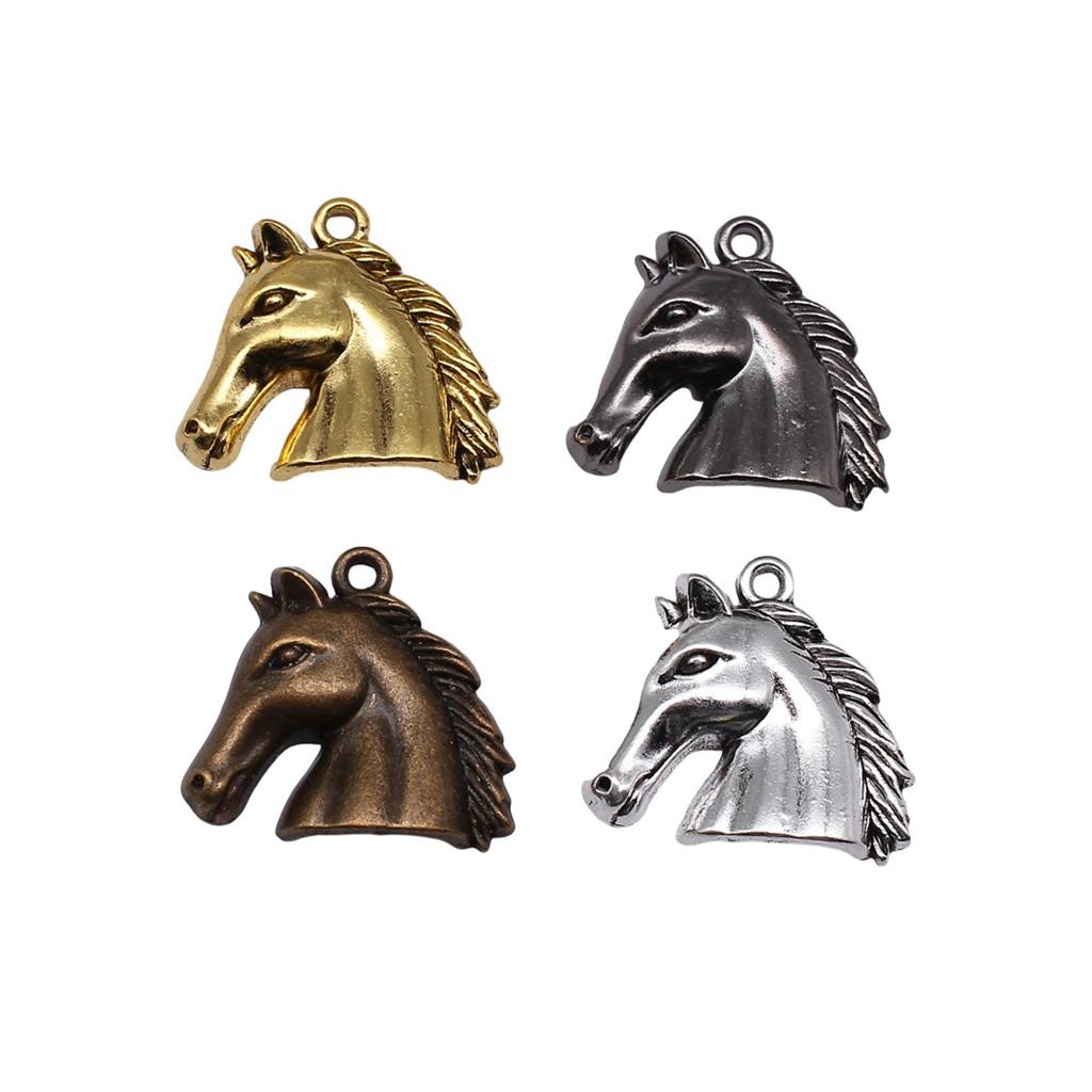 Antique Horse Pendants Metal Animal Charms For DIY Jewelry Handmade Craft Supplies