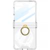 Transparent Shockproof Flip Phone Case Galaxy Z 8 With Built-in MagSafe Magnet Ring Stand Air Cushion Hinge
