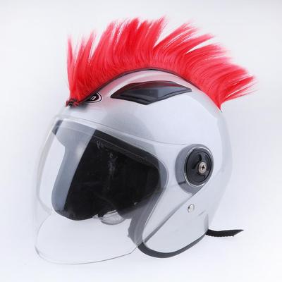 Peluca Skinhead de Motocicleta de 30 cm Casco Punk Peluca Mohawk Disfraces Pieza de Cabello Sin Casco para Disfraz Cosplay Fiesta Casco Mohark