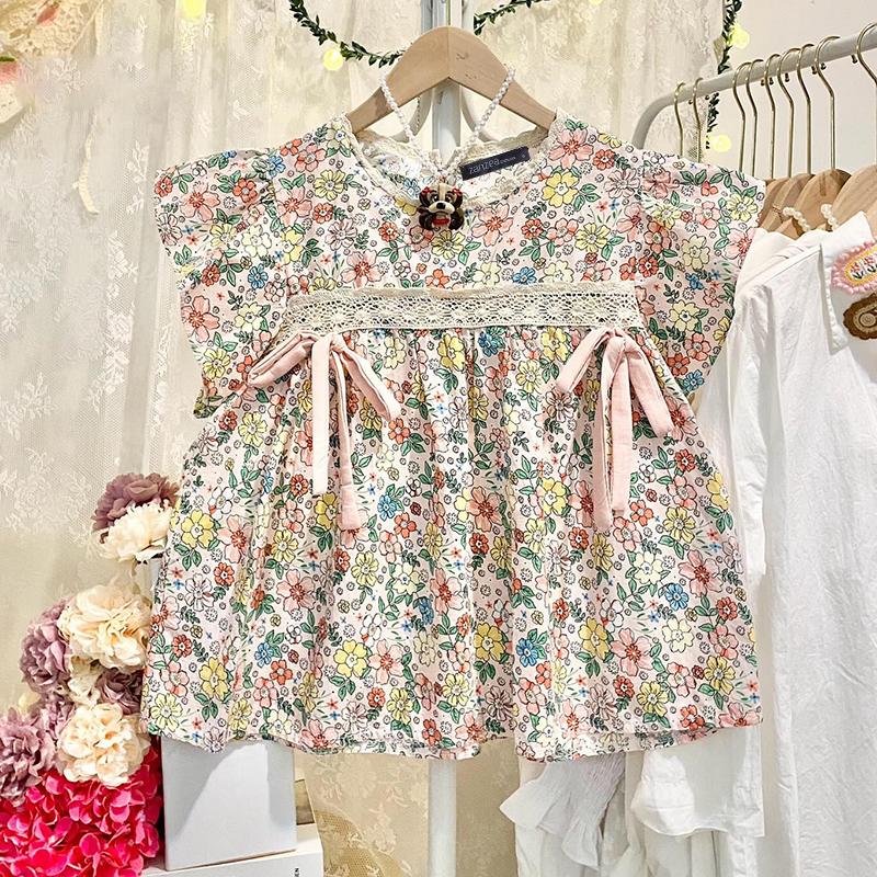 

ZANZEA Women Lace Patchwork Casual O-neck Sleeveless Floral Tank Tops абрикосовый