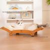 Multi-Purpose Wooden Cat Scratcher and Recliner Sofa