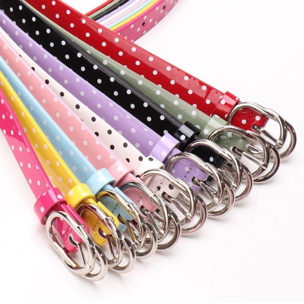 Millennial-Style Polka Dot Belt Dopamine Retro Thin Belt Skirts Waistband Jeans Accessories