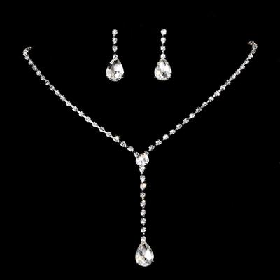 Bridal Necklace Set Wedding Matching Earrings Necklace Jewelry Two-piece Set