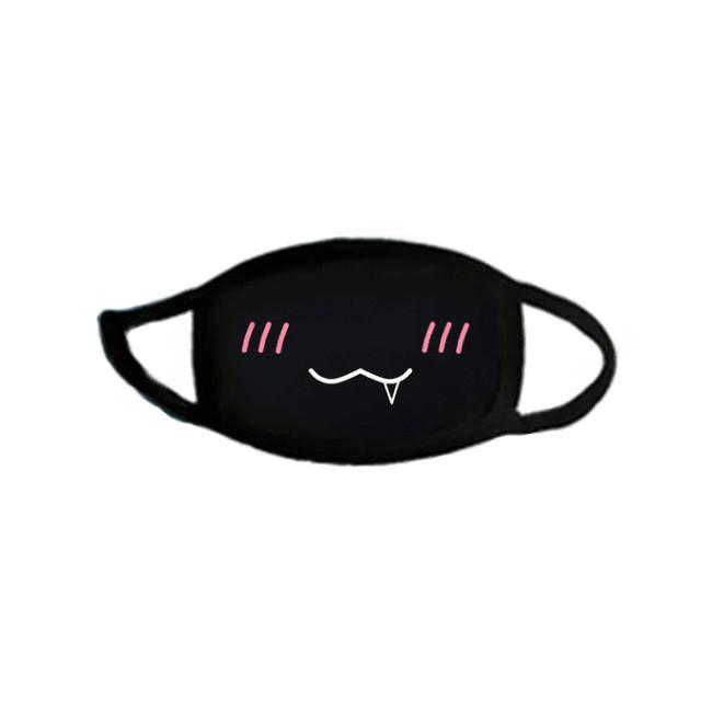 Custom Logo Black Protective Mask With Cartoon Design For Summer And Winter Wear