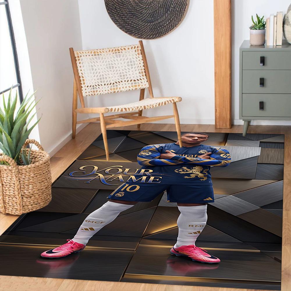 Mbappe Customize Your Name Floor Rug Office Rug Perfect For Game Room Balcony Playrooms Hallway Antislip Carpet Decorate Offices