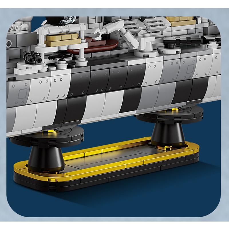 WW2 German Military World War 2 Battleship Class Cruise Ship Building Blocks Warship Cruiser Model Bricks Children Kids Toy Birthday Gift