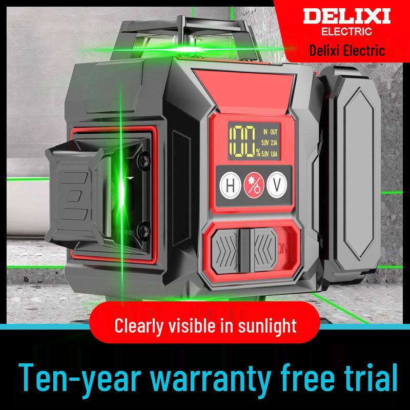 Delixi High Precision Outdoor Infrared 12-Line Laser Leveling Tool