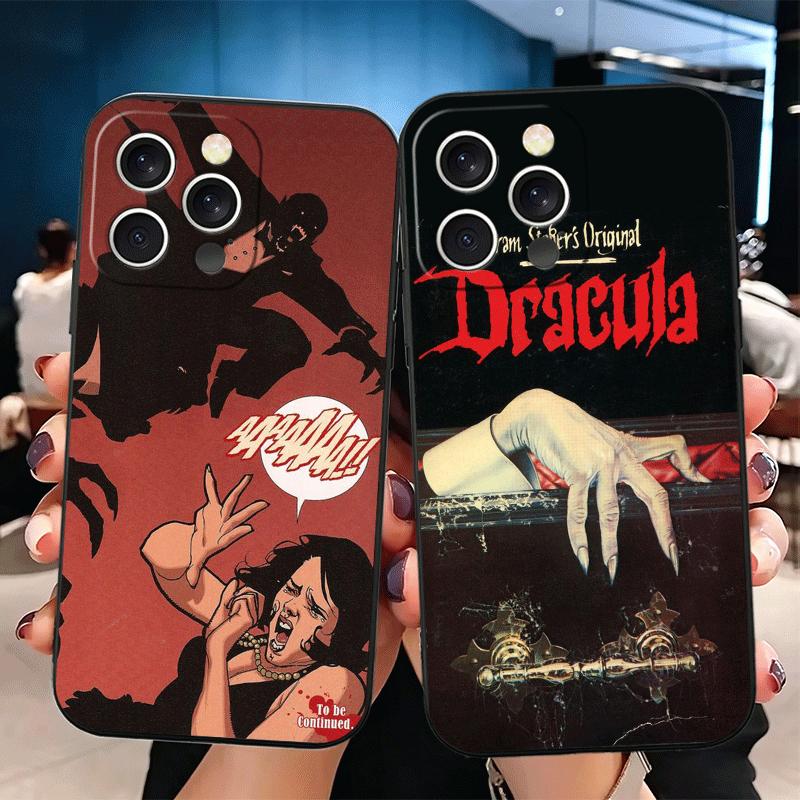 Gothic Vampire Scarlet Art Soft Phone Case for iPhone 16 16E 17 Air 15 Pro Max 14 Plus 13 Mini 11 12 7 Black Cover Back Shell