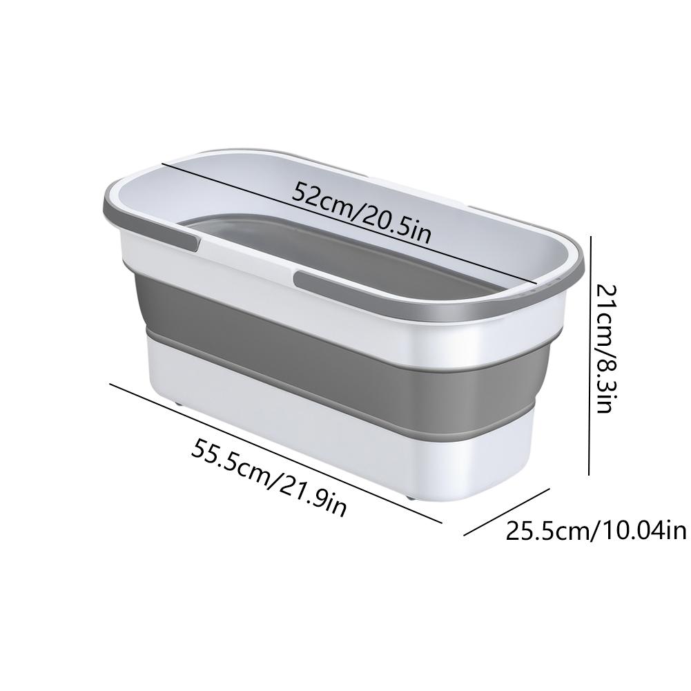 Portable Washing Basin Large Capacity Foldable Mop Bucket Collapsible Rectangular Fishing Bucket for Camping Traveling Picnic