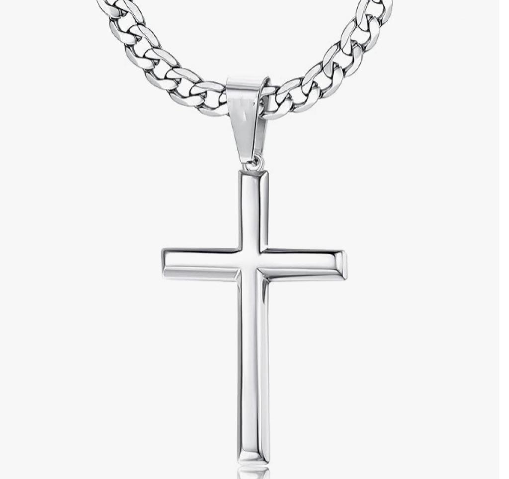 2026 Europe, America, Cross Pendant Necklace Men s Simple Classic Retro Personalized Jewelry 60CM