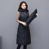 Women Jacket Lightweight Down Cotton Jacket Long Sleeved Detachable Mid Long Parkas Warm Female Winter Coat Outerwear