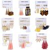 Fashion Geometric Shell Stud Earrings Set For Women Long Tassel Earring Female Earrings Jewelry