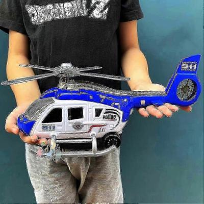 Giocattolo per Bambini Elicottero della Polizia Taglia Media Rotolante con Suoni e Luci Alta Qualità Cod