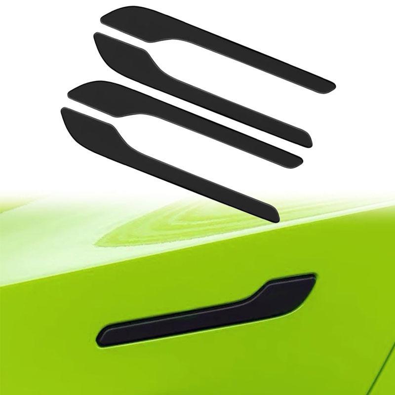 4Pcs Door Handle Decorative Protective Stickers Suitable For Tesla Model3Y Handle Cover Decorative Stickers External Accessories