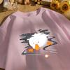 A Goose Free In The Water Design Unisex T-Shirt Casual All-Match Short Sleeve Cotton Loose Sportswear Unisex Summer Crewneck Tee