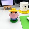 Yousheng Farmer Pig Coin Bank Funny Animal Money Box with Hat Novelty Coin Holder Large Slot Cartoon Piggy Bank for Easy Coin Saving