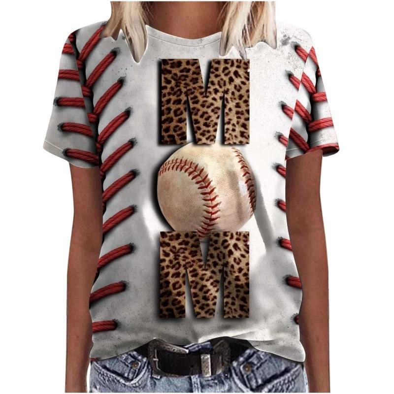 2025 Summer New Animal Print Retro Women's Round Neck Short Sleeved Street Style 3D T-shirt Casual Tops