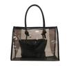 2024 Summer Women's PVC Large Tote - Transparent, Waterproof, Versatile Jelly Bag with Single Shoulder Strap and Large Capacity