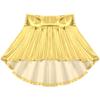 Girls Elastic Waist Ruffle Dance Skirt Bronzing Cloth Irregular Hem Stylish Performance Skirt
