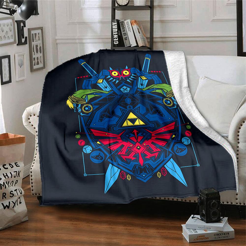 1pc Fantasy Landscape Adventure flannel Blanket for Super Soft Cute Comfort Blanket for Travel Bedding Couch Sofa Blanket Y82555