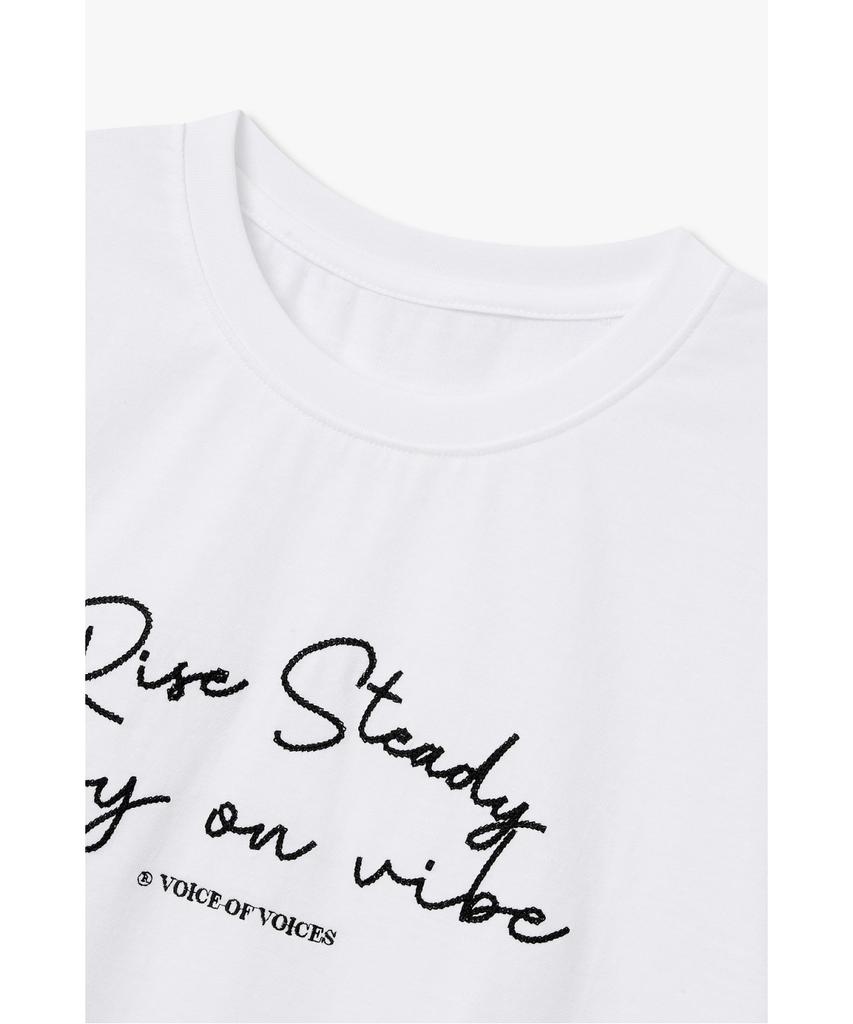 Bobeu Lettering Embroidery Ringer T-Shirt_White 7156240003