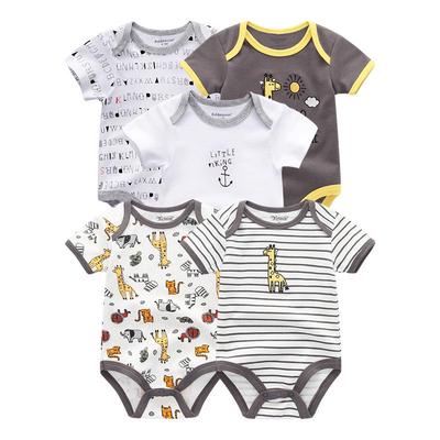 5 pezzi/lotto tute per neonato maniche corte vestiti per bambini tute per bambini con o-collo