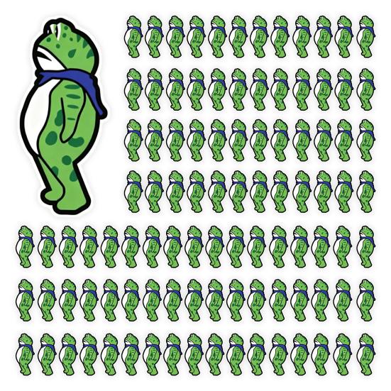 1/5/10/20/50/100Pcs Resist Frog Sticker Waterproof PVC Frog Meme Sticker Cell Phone Laptop Computer Helmet Water Bottle Decorative Animal Decal