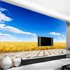 Blue Sky And White Clouds Tv Background Wall Paper 3d Wall Murals Photo Wallpaper Living Room Home Decor Wall Mural
