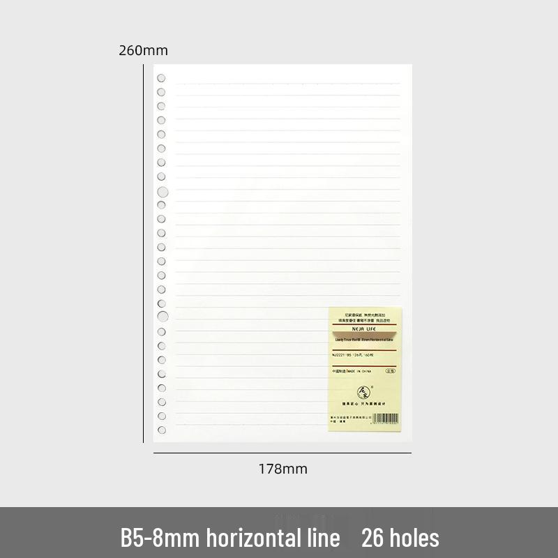B5 Loose-Leaf Binder with DIY Plastic Coil Cover, Detachable A5/A4 Homemade Refillable Notebook
