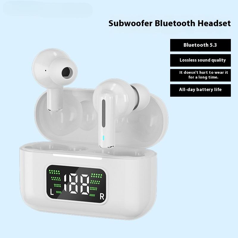 Bluetooth Headset, Digital Display In-ear True Wireless Sports Super Long Battery Life Noise Reduction Bluetooth Headset