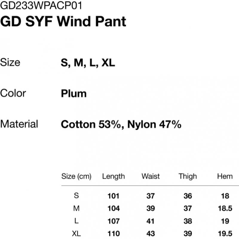 Thisisneverthat Gd Syf Wind Pant Plum