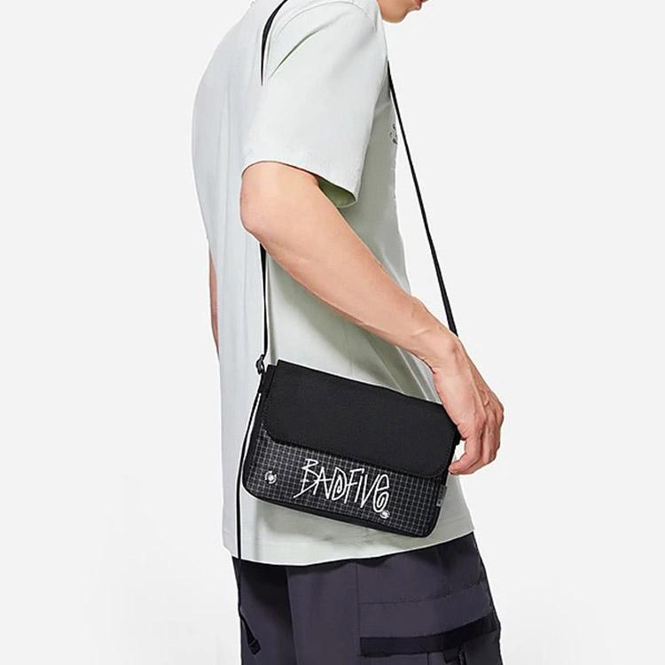 New LiNing Cotton Polyester Shoulder Bag, Crossbody Bag Regular Unisex Black ABDS179-1