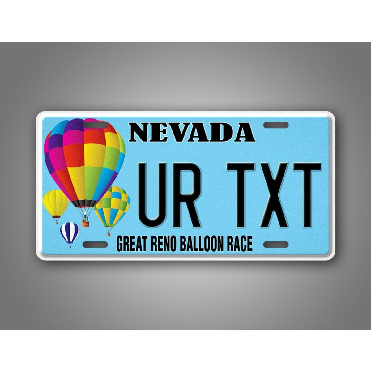 Custom Nevada Balloon Race License Plate Metal Wall Decor Car Ornament белый