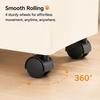 Slim Laundry Basket with Wheels Rolling Oxford Fabric Clothes Hamper Collapsible Storage Bin Toy Organizer for Narrow Space