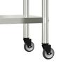Kitchen Work Table with Wheels 82.5x55x85 cm Stainless Steel