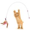 Home Portable Pet Gadget Feather Metal Wire Cat Toy Feather Bell Cat Stick Interactive Game Pet Supplies