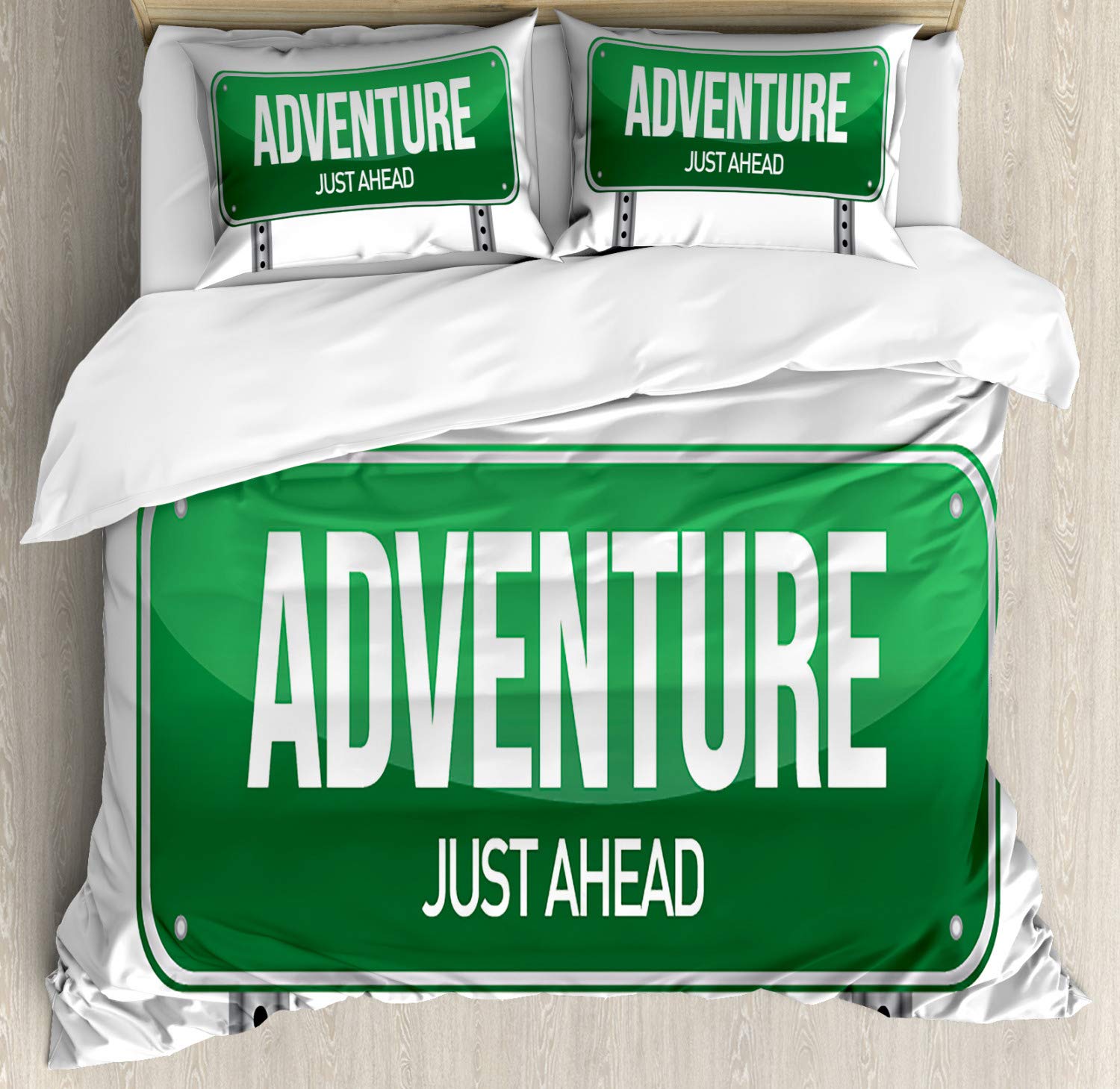 

Comforter Road Signs For Teens Adults Queen King Lightweight Bedroom Decor Notifying Lettering Bedding Set Comforter (quilt)-EU Single(135*200cm)3pcs